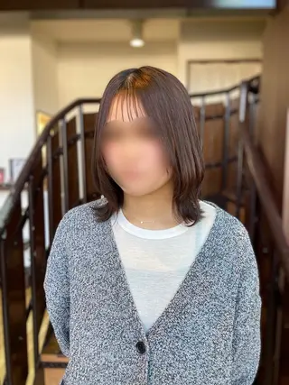 ミディアム 岡大前ハッシュカット ×髪質改善/松島大己のヘアスタイル