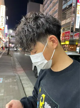 パーマ メンズ 髪質改善 ネイル コトミ🐸のヘアスタイル