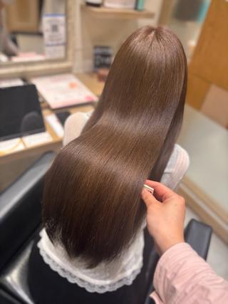ロング 透明感ツヤカラー/ 縮毛矯正/静岡のヘアスタイル