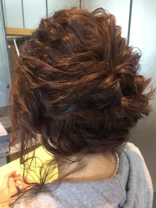 ミディアム カラー パーマ ヘアアレンジ キッズ 今泉 直裕ショートボブの匠のヘアスタイル