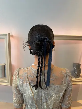 ヘアアレンジ 🍪ヨシイハルネ🍪 ラベンダーカラーのヘアスタイル