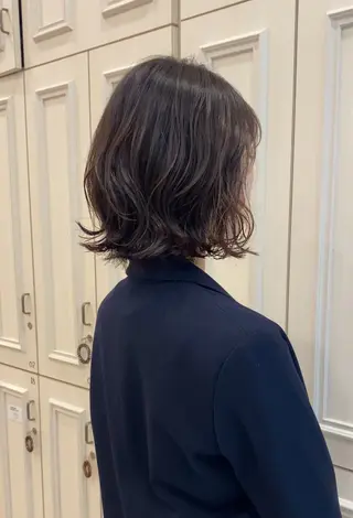 ミディアム パーマ 武田 夏帆のヘアスタイル