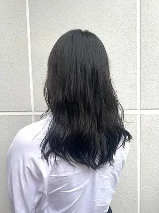 ミディアム カラー パーマ 松坂 真衣のヘアスタイル