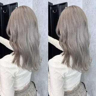 ミディアム カラー 🌺ハイトーン🌺 矢葺 なぎさ🌺🌺のヘアスタイル