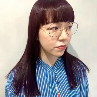 セミロング カラー デザインカラー/パー マ🦖外岡咲希🦖のヘアスタイル