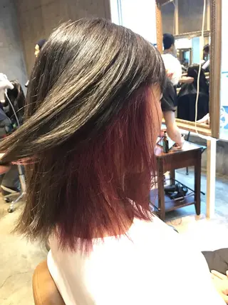 ミディアム カラー パーマ ヘアアレンジ メンズ キッズ ネイル マツエク・マツパ サロンドミルク 原宿のヘアスタイル