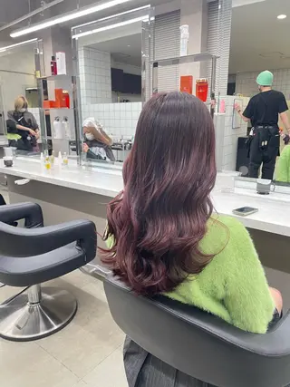 ミディアム カラー パーマ ヘアアレンジ メンズ キッズ ネイル マツエク・マツパ アイブロウ 🦋縮毛/韓国レイヤ ー/透明感カラー🦋のヘアスタイル
