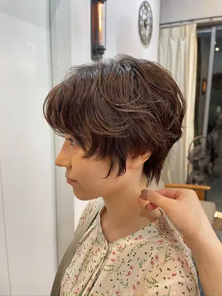 ショート パーマ kahona/パーマ /ブリーチ銀座のヘアスタイル
