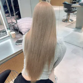 ロング カラー ARIA💎縮毛矯正 ブリーチ💎複雑履歴のヘアスタイル