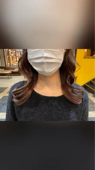 ミディアム カラー 田中 沙織のヘアスタイル