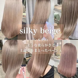 ミディアム カラー ✨艶ブリーチカラー ✨四ノ宮裕己のヘアスタイル