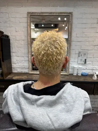 ショート カラー パーマ 💈メンズ特化💈 TASUKUのヘアスタイル