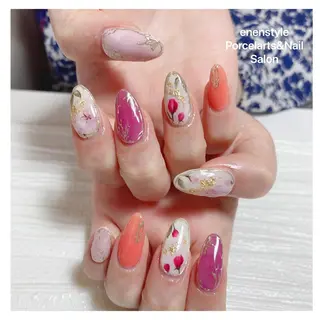 ミディアム ネイル 🐾enen style 🐾のネイルデザイン