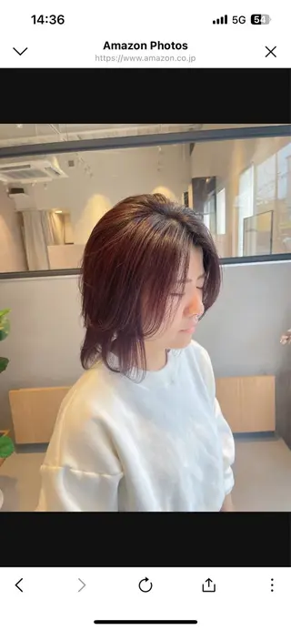 ミディアム カラー レイヤーカット/美髪 矯正🫧/中本輝人のヘアスタイル