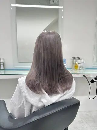 セミロング カラー ❄最強かわいいカラー ❄️MINA❄️のヘアスタイル