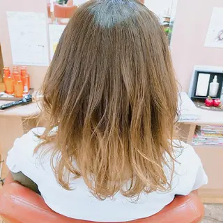 セミロング カラー 🇰🇷透明感×ハイ トーン🌟tomoのヘアスタイル