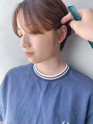 ショート カラー ボブパーマコテ巻き風 パーマNo1深江秀平のヘアスタイル