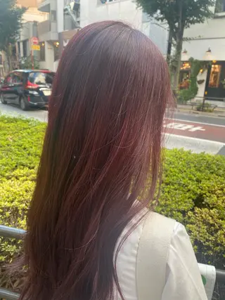 ロング カラー ヘアアレンジ TSUNA 🌙 Lim 五反田のマツエク・マツパデザイン