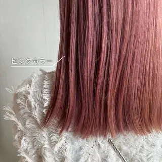 ミディアム カラー 美髪矯正/ベージュ カラー🧸綾里のヘアスタイル