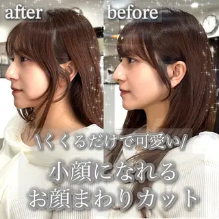 セミロング タナカ レイヤのヘアスタイル