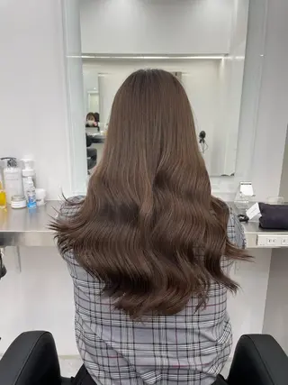 ロング カラー ヘアアレンジ 縮毛矯正/髪質改善/ ブリーチ毛/木元渓太のヘアスタイル