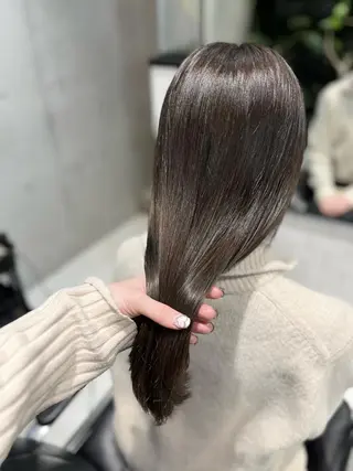 セミロング カラー パーマ ヘアアレンジ 透明感カラー✂︎ /縮毛矯正/YUKAのヘアスタイル