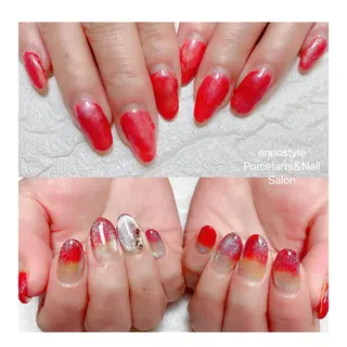 ミディアム ネイル 🐾enen style 🐾のネイルデザイン
