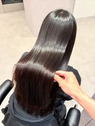 ロング カラー パーマ ヘアアレンジ 縮毛矯正/髪質改善/ ブリーチ毛/木元渓太のヘアスタイル
