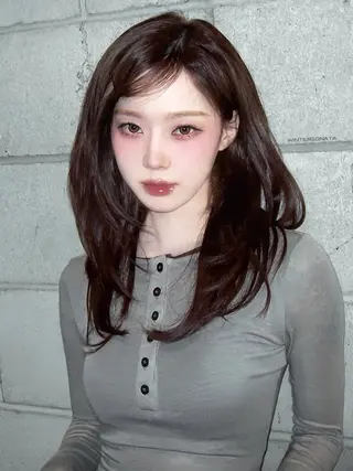 ロング カラー 🤍韓国艶ワンホン ヘアMayu🤍のヘアスタイル