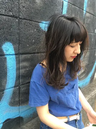セミロング カラー 半個室サロン🫧 ササキアヤカのヘアスタイル