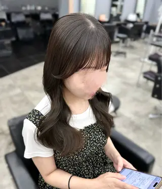 ロング カラー 盛れる顔周り /透明感/かりん🎀のヘアスタイル