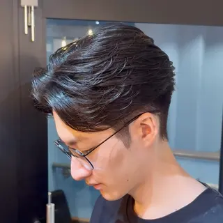 ショート パーマ メンズ シャドウパーマ 小形のヘアスタイル