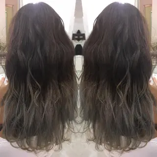 セミロング ロング カラー 髪質改善 中川　翔のヘアスタイル