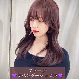 ロング カラー 透明感カラー×小 顔レイヤー♡ヒデさんのヘアスタイル
