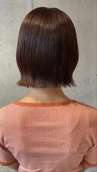 ミディアム 外国人対応 佐久間のヘアスタイル