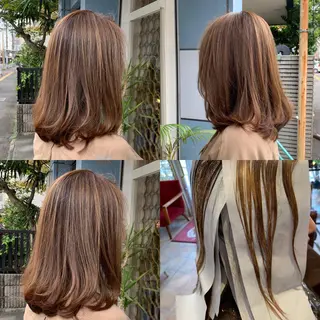 セミロング カラー 佐藤 俊夫のヘアスタイル