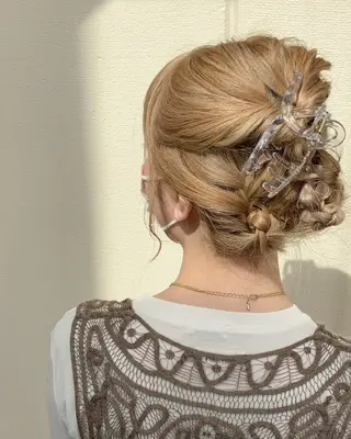 セミロング カラー ヘアアレンジ JUURI- Shionのヘアスタイル