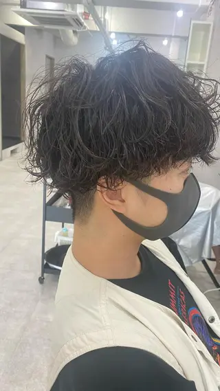 パーマ メンズ ⭐️ショート⭐️美髪 矯正⭐️水口陸のヘアスタイル