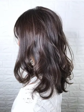 ミディアム カラー 髪質改善縮毛矯正 美容師✂️山崎竜二のヘアスタイル