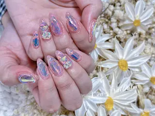 セミロング カラー ネイル Le’a NailSalonのネイルデザイン