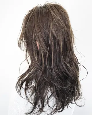 セミロング カラー 髪質改善サロン ARCHE野瀬冬馬のヘアスタイル