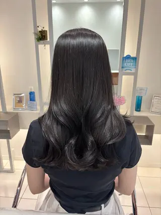 セミロング カラー BiBi 武田 あやのヘアスタイル