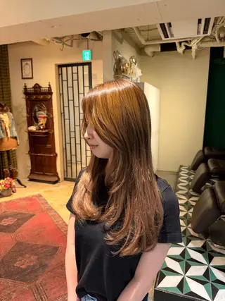 ロング アユム副店長褒められ 艶髪プロデュース✨のヘアスタイル