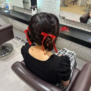 セミロング ヘアアレンジ 🎀ヘアアレンジ 🎀ななみのヘアスタイル