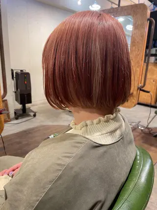 ショート ボブ/縮毛/レイヤー モトナリのヘアスタイル