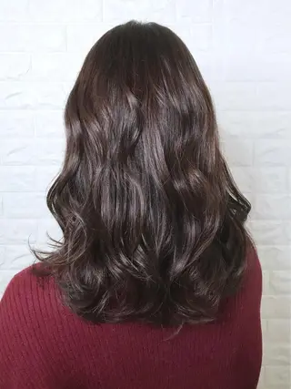 ミディアム カラー 髪質改善縮毛矯正 美容師✂️山崎竜二のヘアスタイル