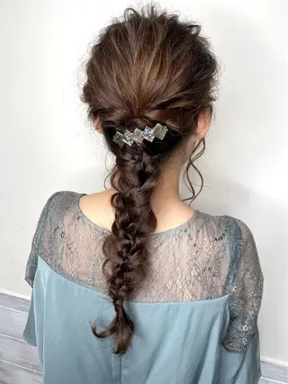 ロング カラー ヘアアレンジ hair salon mementoのヘアスタイル