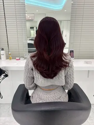 ロング カラー ヘアアレンジ メンズ さくら🍒 暖色カラー/髪質改善のヘアスタイル