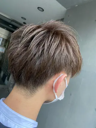 ショート カラー メンズ 💜推しインナー カラー/菊池柊真💜のヘアスタイル
