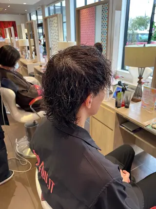 ミディアム パーマ メンズ 諸橋 陸斗のヘアスタイル